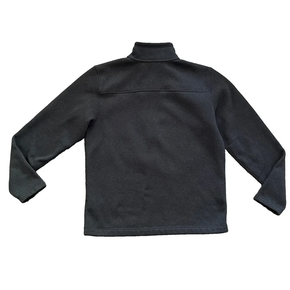 The North Face Quarter Zip Fleece Pullover Men Large Black Zip Chest Pocket